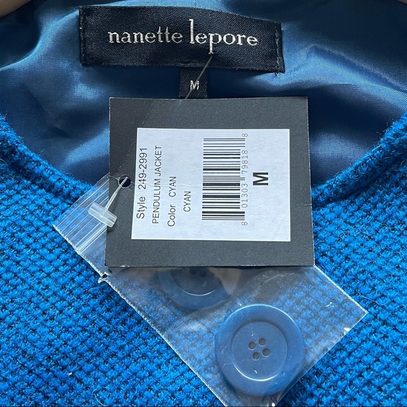 NWT Nanette Lepore Peplum Blue Blazer - Picture 5 of 7